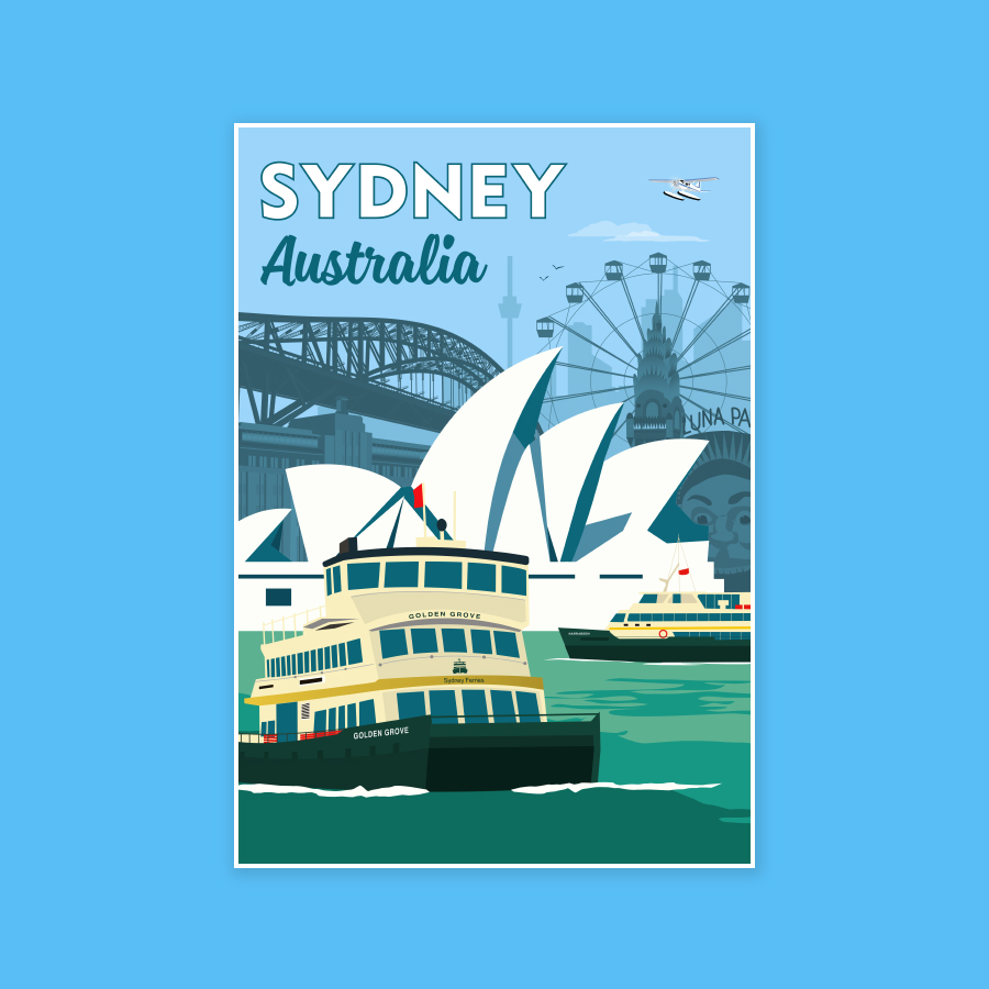 Create beautiful vintage travel posters and illustrations by Andrewdesignm